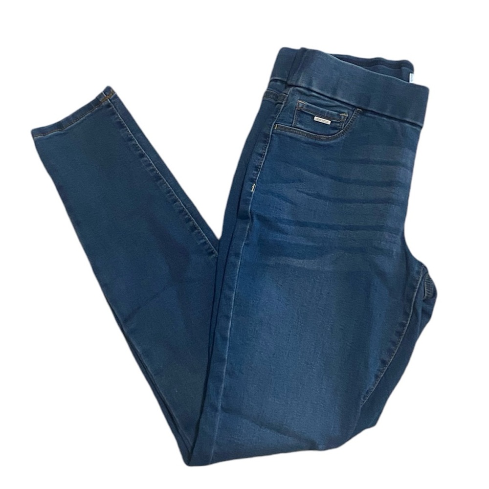 Nine West Heidi Pull On Skinny Jeans Mid Rise Medium Wash Size 4